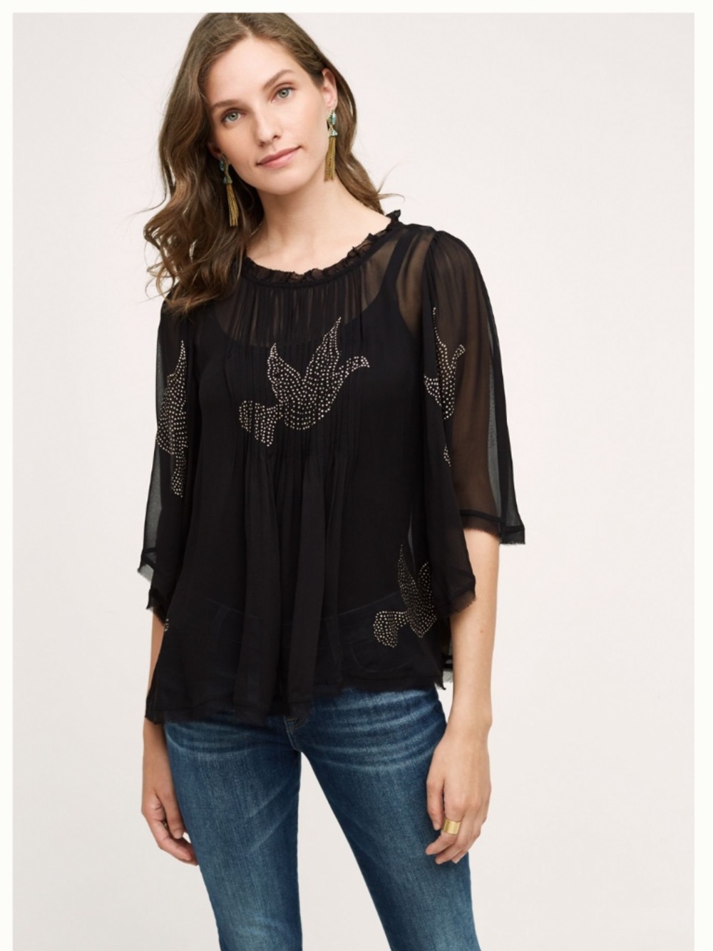 Anthropologie Floreat Colombe Blouse